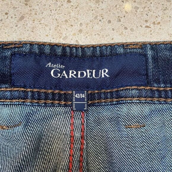 Atelier Gardeur Nigel Jeans Mens Size 42x34 Blue Regular Fit Ring Denim New - Picture 9 of 15